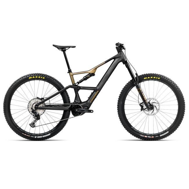 Bicicletă electrică eMTB Trail Orbea RISE LT H20 - Diamond Black | Splash Olive Green (Matt)