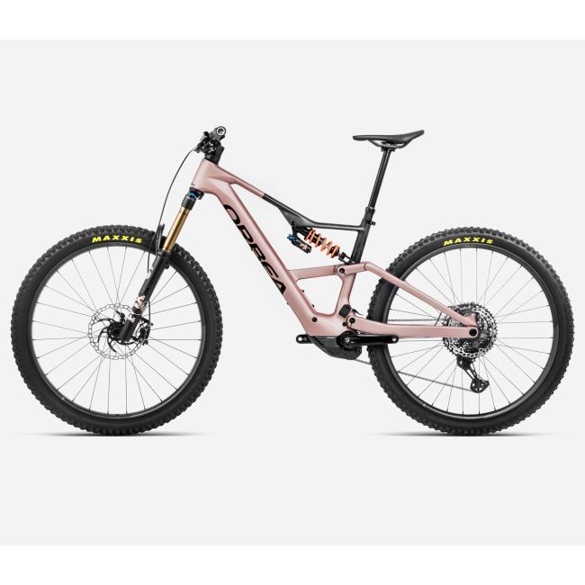 Bicicletă electrică eMTB Trail Orbea RISE LT M-TEAM 420W - Desert Rose | Carbon Raw (Matt)