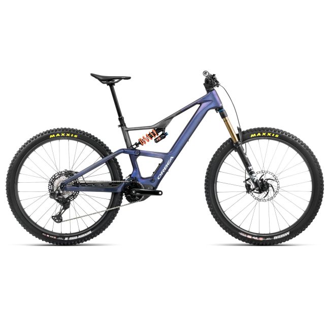 Bicicletă electrică eMTB Trail Orbea RISE LT M-TEAM 420W - Tanzanite Carbon View | Carbon Raw (Matt)