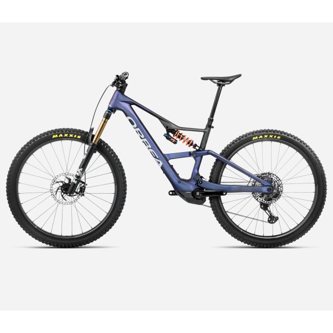 Bicicletă electrică eMTB Trail Orbea RISE LT M-TEAM 420W - Tanzanite Carbon View | Carbon Raw (Matt)