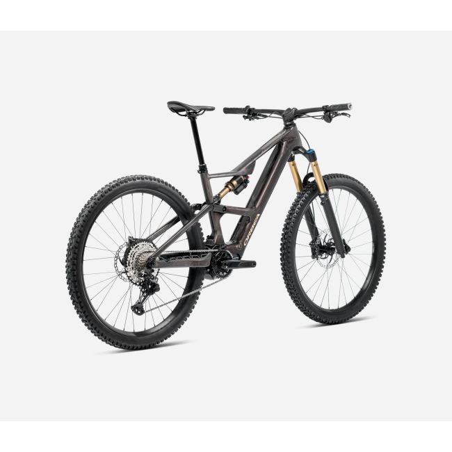 Bicicletă electrică eMTB Trail Orbea RISE LT M10 420W - Cosmic Carbon View | Golden Sand (Gloss)