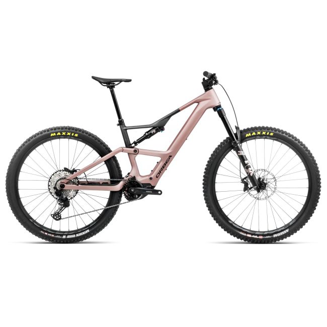 Bicicletă electrică eMTB Trail Orbea RISE LT M20 420W - Desert Rose | Carbon Raw (Matt)