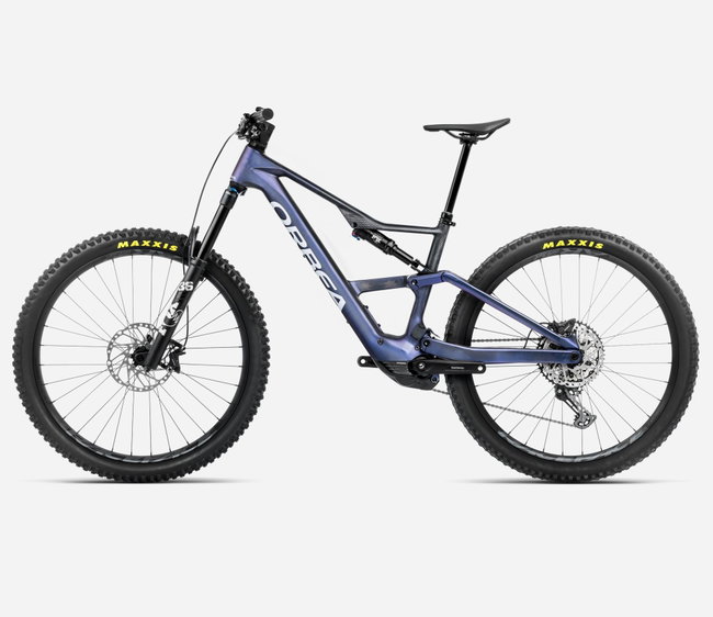 Bicicletă electrică eMTB Trail Orbea RISE LT M20 420W - Tanzanite Carbon View | Carbon Raw (Matt)