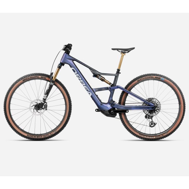 Bicicletă electrică eMTB Trail Orbea RISE SL M-LTD 420W - Tanzanite Carbon View | Carbon Raw (Matt)