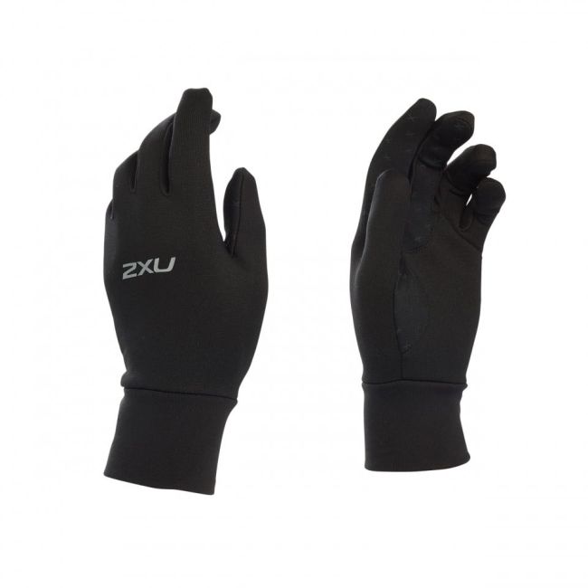 2XU - manusi alergare - RunGloves - Negru Argintiu