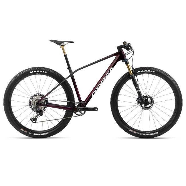 Bicicletă MTB XC hardtail Orbea ALMA M TEAM - Red Wine Carbon View (Gloss) | Carbon Raw (Matt)