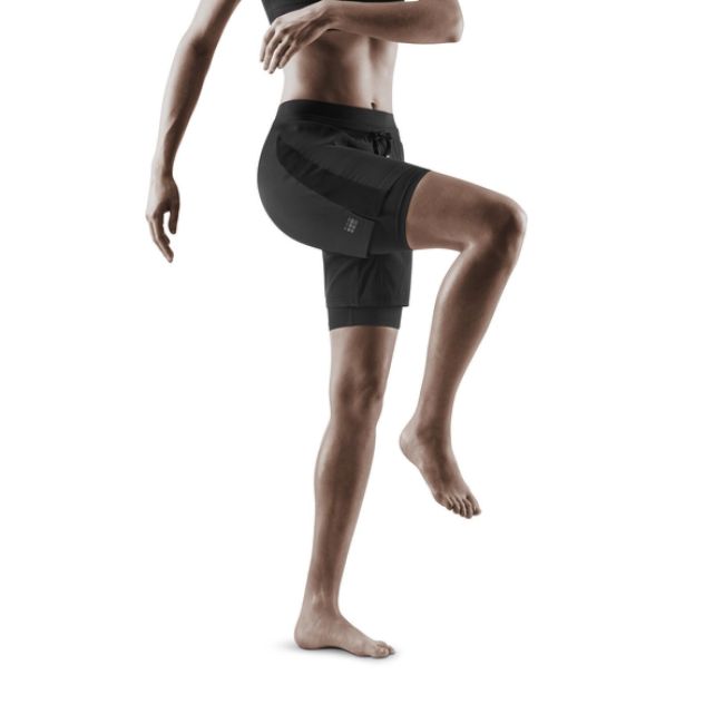 CEP - pantaloni scurti 2 in 1 - Training 2in1 Shorts W - Negru