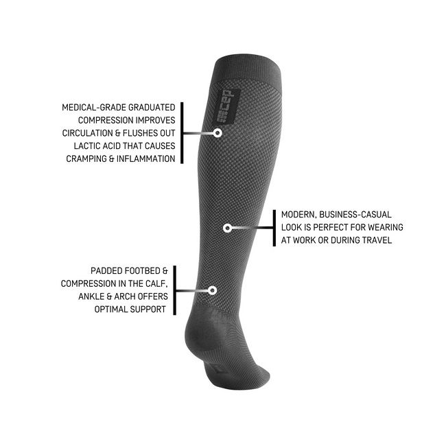 CEP - sosete compresie inalte - Business Compression Socks W - Tall v2 - Grey
