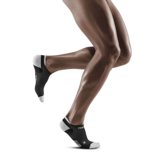 CEP - sosete compresie scurte - UltraLight no show Socks - Black I Light Grey