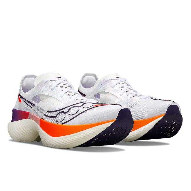 Saucony - pantofi alergare pentru barbati - Endorphin Elite - white I vizired
