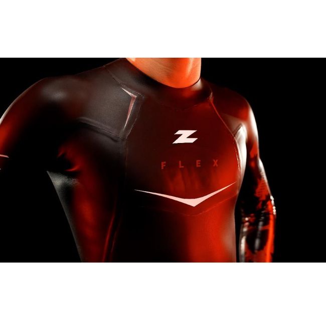 Z3R0D - costum neopren barbati Flex wetsuit - negru rosu