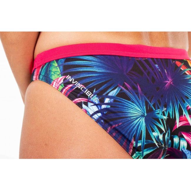 Z3R0D - slip Costum baie femei two pieces - verde roz albastru tropadelic