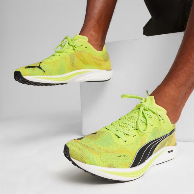Puma - pantofi alergare pentru barbati Liberate NITRO 2 - Psychedelic Rush - verde fluo Lime Pow negru potocaliu