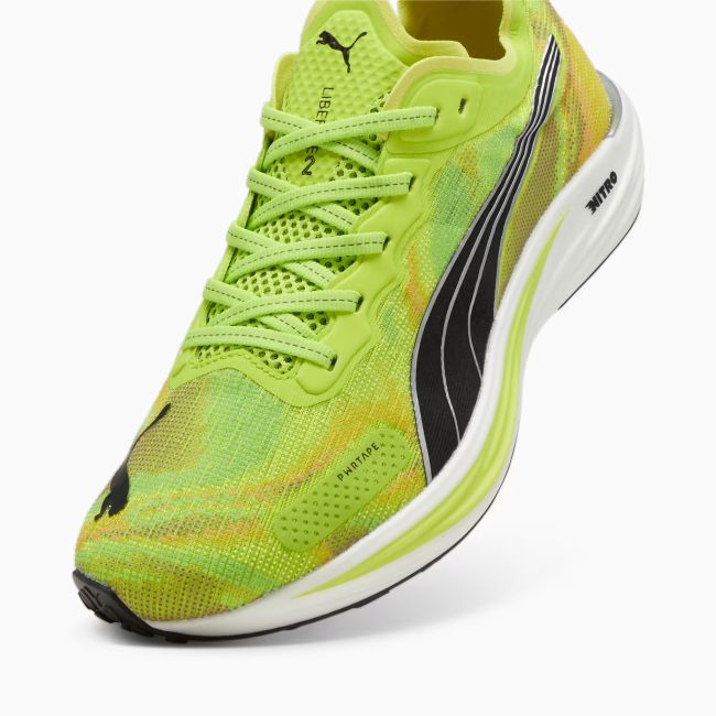 Puma - pantofi alergare pentru barbati Liberate NITRO 2 - Psychedelic Rush - verde fluo Lime Pow negru potocaliu
