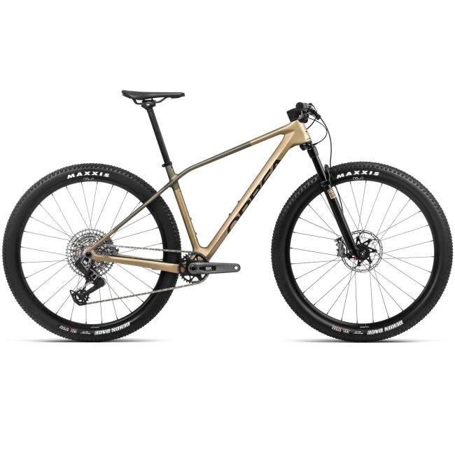 Bicicletă MTB XC hardtail Orbea ALMA M21 - Baobab Brown | Green Gold (Matt)