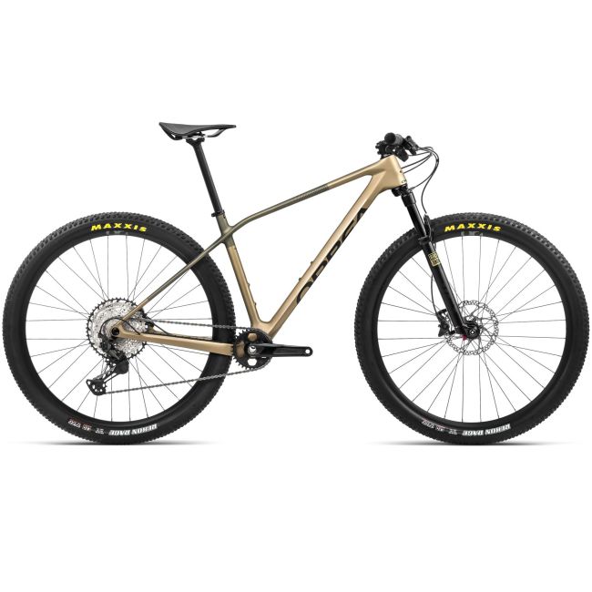Bicicletă MTB XC hardtail Orbea ALMA M30 - Baobab Brown | Green Gold (Matt)