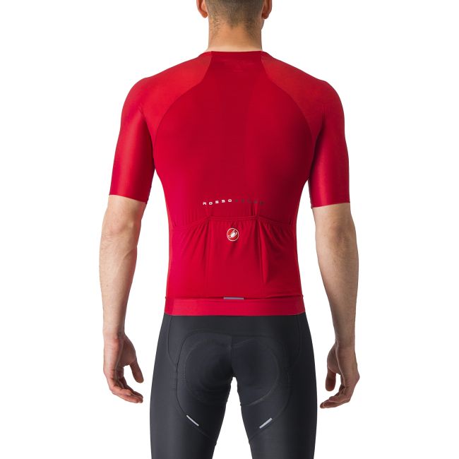 Castelli - tricou ciclism cu maneca scurta pentru barbati Aero Race 7.0 - rosu intens rich