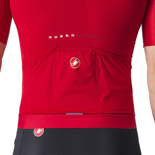Castelli - tricou ciclism cu maneca scurta pentru barbati Aero Race 7.0 - rosu intens rich