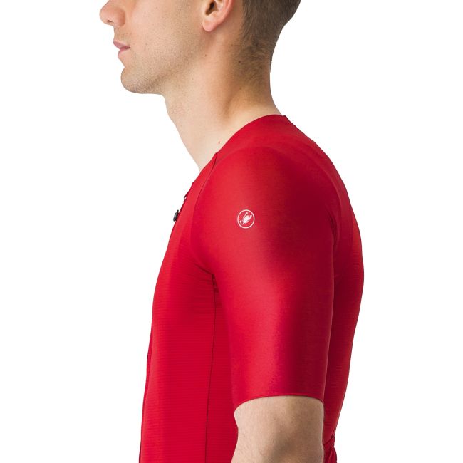 Castelli - tricou ciclism cu maneca scurta pentru barbati Aero Race 7.0 - rosu intens rich