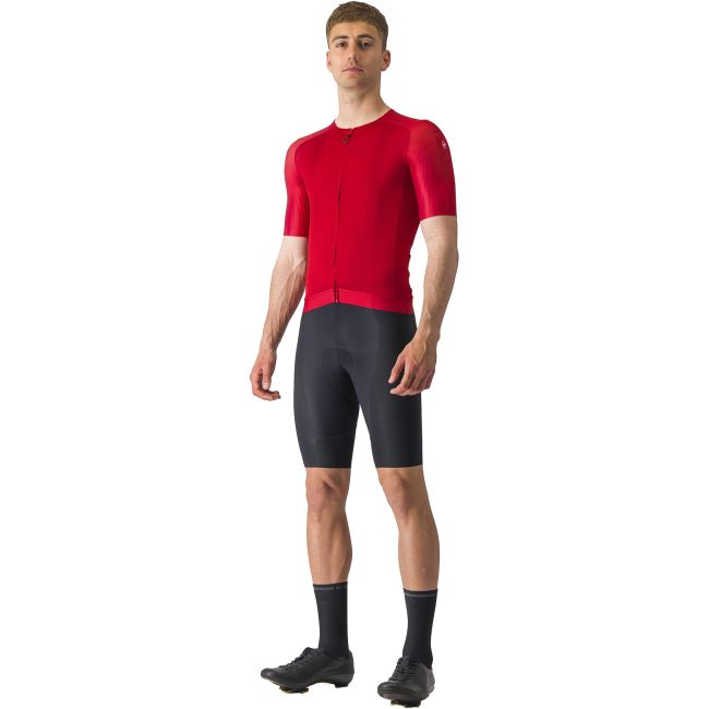 Castelli - tricou ciclism cu maneca scurta pentru barbati Aero Race 7.0 - rosu intens rich