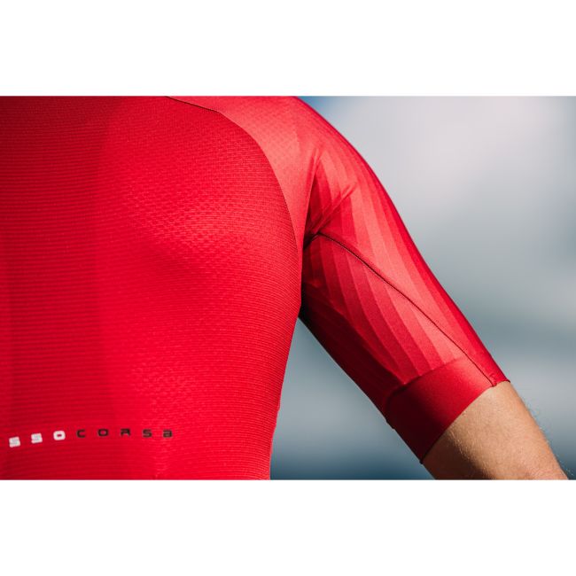 Castelli - tricou ciclism cu maneca scurta pentru barbati Aero Race 7.0 - rosu intens rich