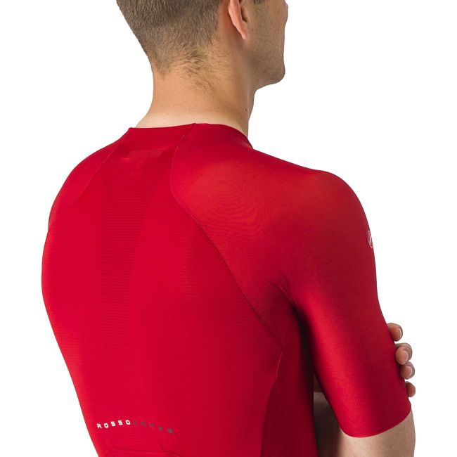 Castelli - tricou ciclism cu maneca scurta pentru barbati Aero Race 7.0 - rosu intens rich