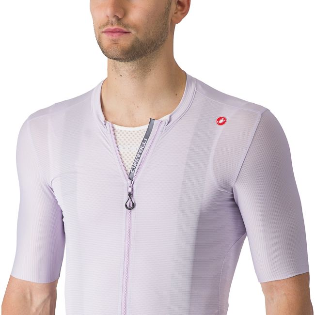 Castelli - tricou ciclism cu maneca scurta pentru barbati Espresso Jersey - mov deshis mist gri inchis