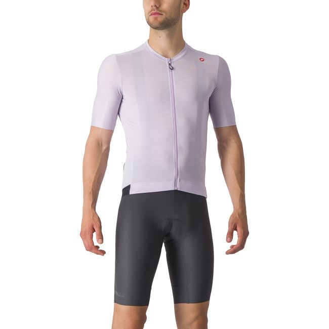 Castelli - tricou ciclism cu maneca scurta pentru barbati Espresso Jersey - mov deshis mist gri inchis