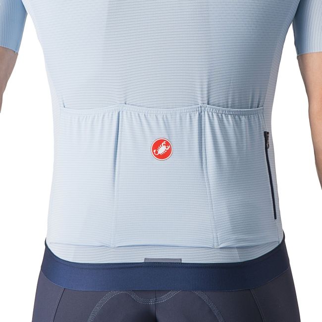 Castelli - tricou ciclism cu maneca scurta pentru barbati Espresso Jersey - albastru deschis