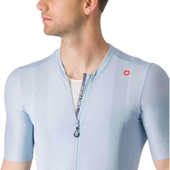 Castelli - tricou ciclism cu maneca scurta pentru barbati Espresso Jersey - albastru deschis