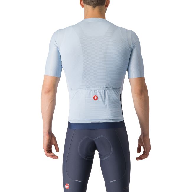 Castelli - tricou ciclism cu maneca scurta pentru barbati Espresso Jersey - albastru deschis