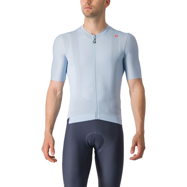 Castelli - tricou ciclism cu maneca scurta pentru barbati Espresso Jersey - albastru deschis