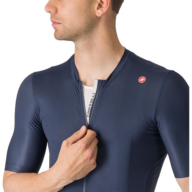 Castelli - tricou ciclism cu maneca scurta pentru barbati Espresso Jersey - albastru inchis indigo