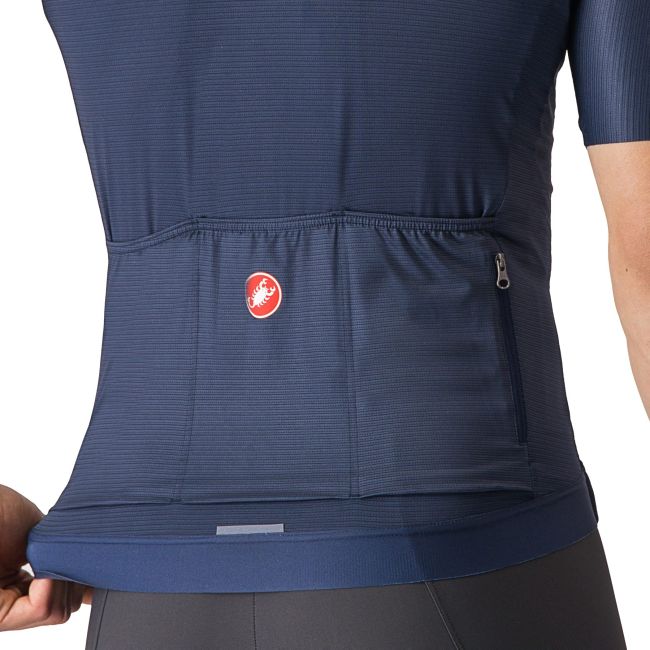 Castelli - tricou ciclism cu maneca scurta pentru barbati Espresso Jersey - albastru inchis indigo