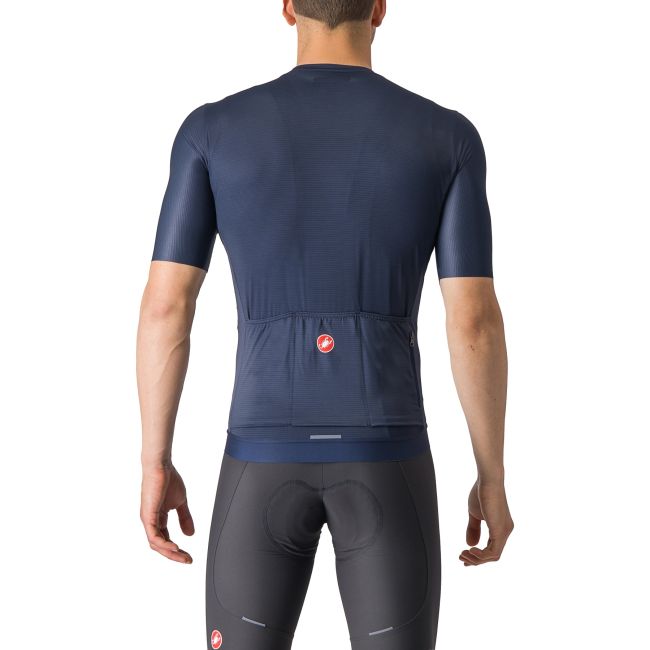 Castelli - tricou ciclism cu maneca scurta pentru barbati Espresso Jersey - albastru inchis indigo