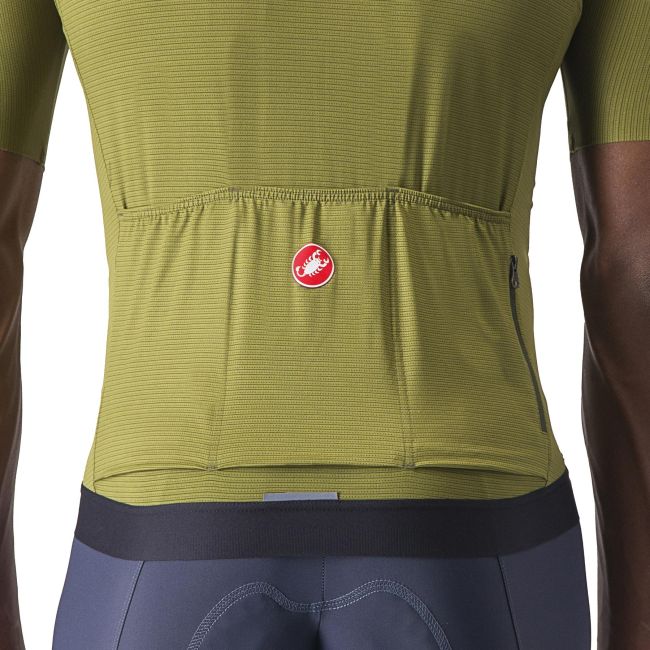 Castelli - tricou ciclism cu maneca scurta pentru barbati Espresso Jersey - verde inchis kaki