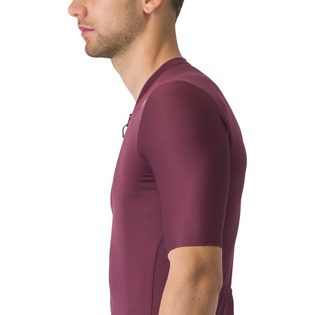 Castelli - tricou ciclism cu maneca scurta pentru barbati Espresso Jersey - visiniu bordo