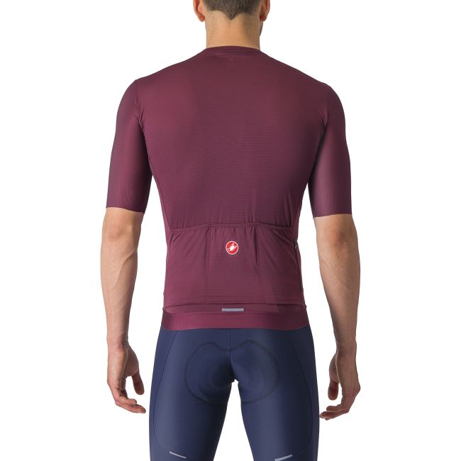 Castelli - tricou ciclism cu maneca scurta pentru barbati Espresso Jersey - visiniu bordo