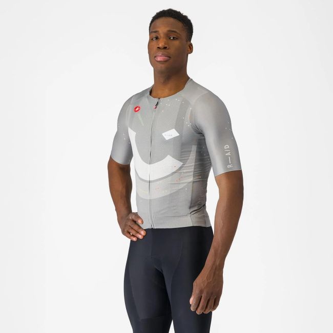 Castelli - tricou ciclism cu maneca scurta pentru barbati R-A/D Jersey - multicolor gri
