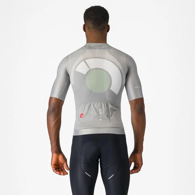 Castelli - tricou ciclism cu maneca scurta pentru barbati R-A/D Jersey - multicolor gri