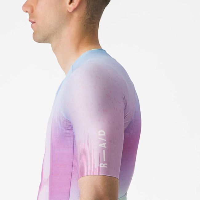 Castelli - tricou ciclism cu maneca scurta pentru barbati R-A/D Jersey - multicolor violet