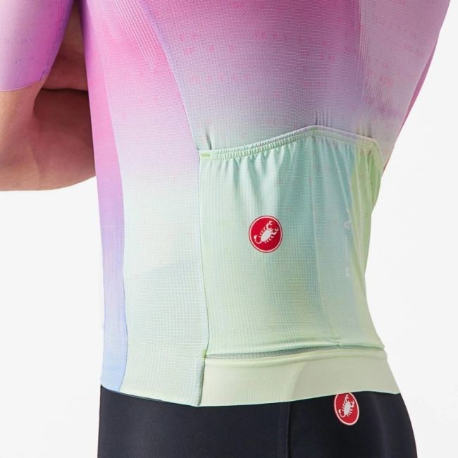 Castelli - tricou ciclism cu maneca scurta pentru barbati R-A/D Jersey - multicolor violet