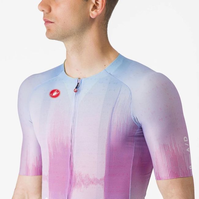Castelli - tricou ciclism cu maneca scurta pentru barbati R-A/D Jersey - multicolor violet