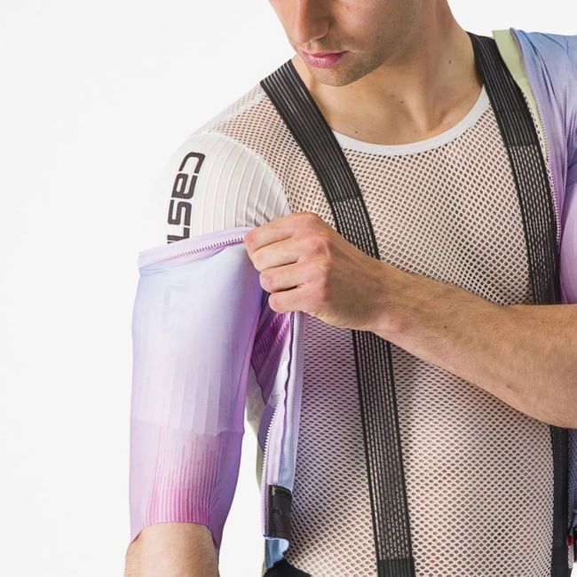 Castelli - tricou ciclism cu maneca scurta pentru barbati R-A/D Jersey - multicolor violet