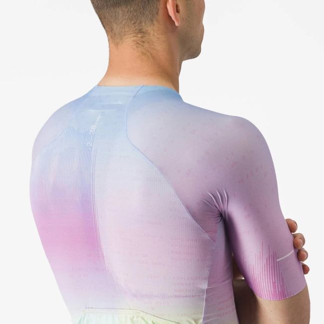 Castelli - tricou ciclism cu maneca scurta pentru barbati R-A/D Jersey - multicolor violet