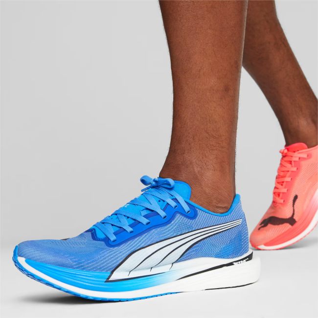 Puma - pantofi alergare pentru barbati Deviate Nitro Elite 2 - roz portocaliu orhidee albastru ultra alb