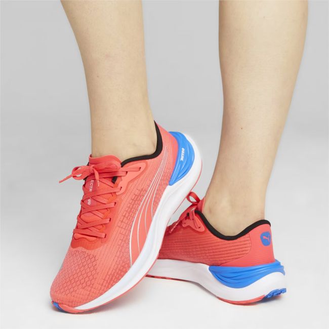 Puma - pantofi alergare pentru femei Electrify NITRO 3 - portocaliu Orhidee alb albastru Ultra