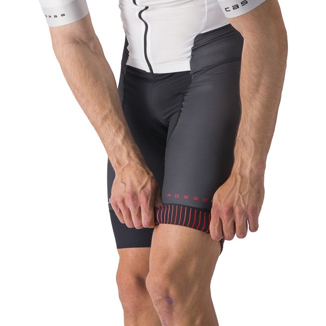 Castelli - costum trisuit triatlon pentru barbati, maneca scurta Free Sanremo SS Suit - negru alb