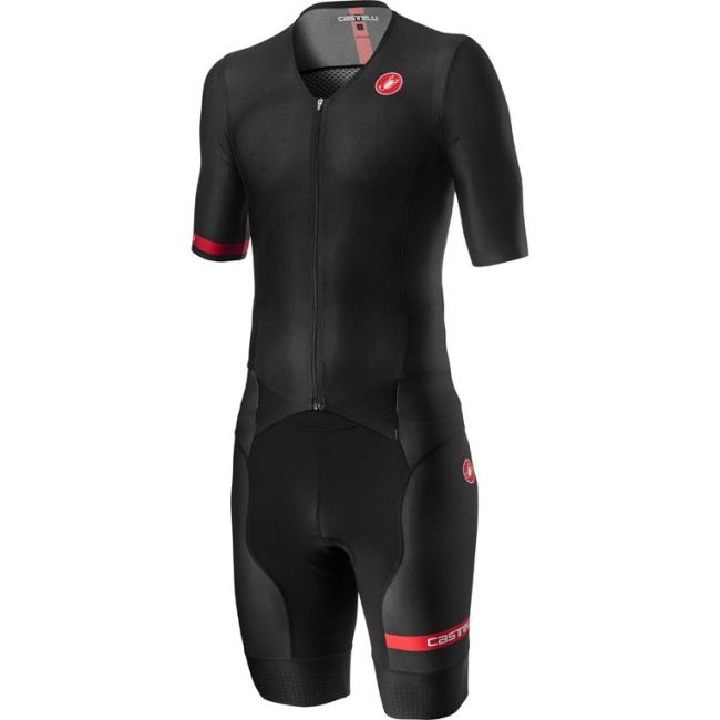 Castelli - costum trisuit triatlon pentru barbati, maneca scurta Free Sanremo SS Suit - negru