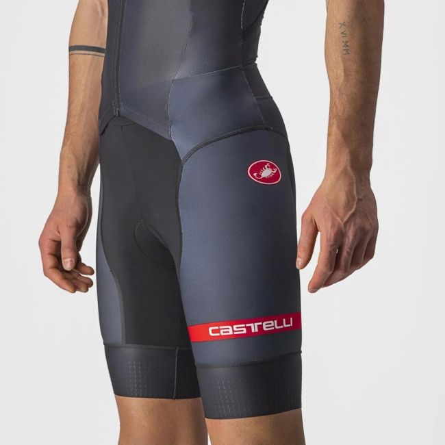 Castelli - costum trisuit triatlon pentru barbati, maneca scurta Free Sanremo SS Suit - negru